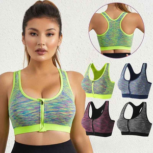 Sujetador Deportivo Transpirable de Alta Sujeción Reversible para Mujer Tallas Grandes, Secado Rápido, Ecológico, con Logotipo Frontal, Spandex/Nylon - Product Image 1