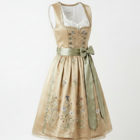 Robe Dirndl Bavaroise Personnalisée Haut de Gamme en Gros – Élégante Broderie Florale – Tenue Traditionnelle pour l'Oktoberfest – Uniforme de Serveuse de Bière Allemande