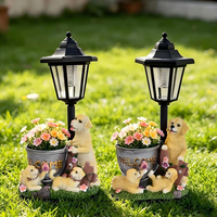 Solar-Gartenlaterne mit Tierfigur, LED-Pflanzgefäß-Dekoration für Hof, Terrasse, Rasen und Landschaftsgestaltung