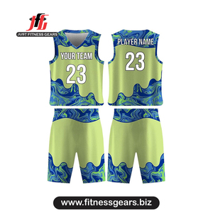 Ensemble de maillots de basket personnalisés unisexes pour adultes, col en V, anti-transpiration, uniforme anti-transpiration - Product Image 1