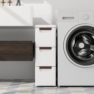 Organizador Rodante Estrecho de 3 Cajones, Gabinete de Almacenamiento para Espacios Pequeños con Ruedas Integradas - Product Image 1