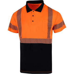 เสื้อโปโลชายสีน้ำเงินและดำลายทาง แขนสั้น สวมใส่สบายๆ - Product Image 3