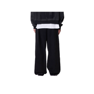 Men's Black Corduroy Sweatpants Elastic Waist Side Pockets Casual Autumn Midweight Knitted Breathable Pants - Product Image 3