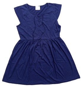 Robes décontractées élégantes pour femmes, longueur genou, 100% coton, col en V, sans manches - Product Image 5