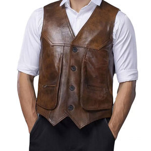 Gilet en cuir sur mesure pour homme 2026 – Hiver, haute qualité, respirant, matériau durable, couleurs et tailles personnalisables, service OEM, DESIGN - Product Image 1