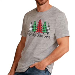 Merry Gamecocks <b>Christmas</b> Solid Men Regular Sleeve O-Neck Casual Breathable Heat-Transfer Printed OEM Custom 100% Cotton - Product Image 5