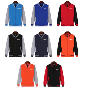 Chaqueta Universitaria de Béisbol Personalizada al por Mayor de Alta Calidad con Mangas de Cuero y Bordado Chenille para Hombre - Product Image 1