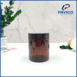 250ml Custom Color Screw Cap Heat Transfer Printing PET Cosmetic Pavico Vietnam 68H250 <b>Plastic</b> <b>Jars</b> - Product Image 5