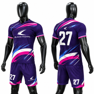 Camiseta de Fútbol de Secado Rápido 100% Poliéster con Sublimación Completa y Nombre del Jugador, Uniformes de Fútbol, Pantalones Cortos de Fútbol, Calcetines - Product Image 2