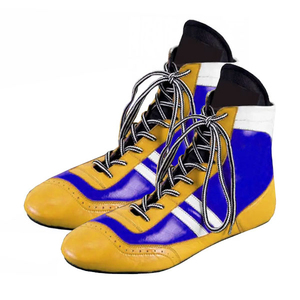 Zapatos de Boxeo y Lucha Libre de Alta Adherencia, Botas de Cuero de Gamuza Duraderas, Zapatos de Boxeo de Malla Transpirable para Entrenamiento, con Absorción de Impactos - Product Image 4