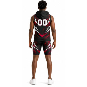 Conjunto de Uniforme de Fútbol Americano de Verano para Adultos, Cómodo, Transpirable, Antibacterial, de Secado Rápido, con Protección UV, Tejido de Malla Estampada - Product Image 3