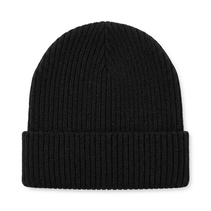 Bonnet d'hiver brodé personnalisé en gros, double couche, avec revers en laine tricotée, pour les magasins de ski - Product Image 4