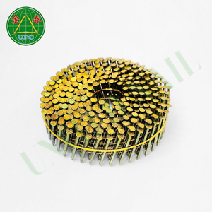 Clavos de alambre para paletas de acero de 1-1/4 pulgadas, 14000 unidades, 15-16 grados, con recubrimiento amarillo, anillo/liso/vástago de tornillo, con certificado ISO - Product Image 3