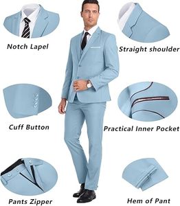 Traje de Boda Elegante para Hombre, Pantalón y Chaqueta de Diseñador, Esmoquin - Product Image 1