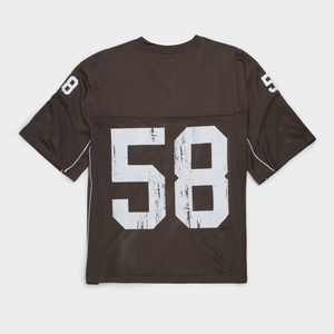 เสื้อยืดตาข่ายทรงบ็อกซี่คุณภาพสูง คอวี แขนครึ่ง แห้งเร็ว สไตล์สตรีทแวร์ ผ้าถัก เสื้อยืดตาข่ายทรงบ็อกซี่แบบครอป - Product Image 2