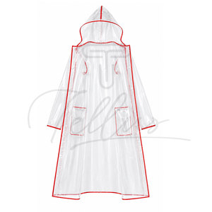 Chaqueta Cortavientos de Moda Personalizada 2026, Chaqueta Larga Impermeable para Mujer, Chaqueta Impermeable Eva, Chaquetas Transparentes para Lluvia - Product Image 2