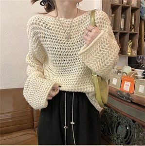 Suéter de Mujer, Nuevo Modelo de Invierno, Manga Larga, Corte Holgado, Sexy, Estilo Urbano - Product Image 5