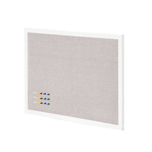 Elegante Bacheca in Sughero Bianco 30"x20" con Superficie in Lino, Funzionale e Stilosa, da Parete per Casa, Scuola o Ufficio - Product Image 4