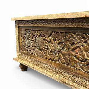 La Mejor Colección de Arte del Himalaya, Baúl Vintage Hecho a Mano de Madera Maciza con 2 Compartimentos, Decoración Combinable, Garantía de 10 Años, MOQ 1 Contenedor - Product Image 5