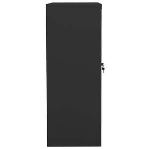 Armoire de bureau moyenne en acier anthracite avec armoires à dossiers en verre trempé - Product Image 3