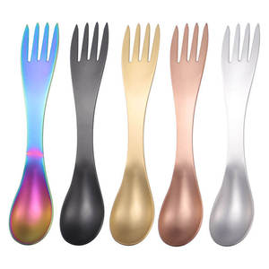 Wholesale Custom Titanium Stainless Steel Fruit <b>Fork</b> and Knife Eco Friendly Salad Fruit Dining Cutlery Set - Product Image 1