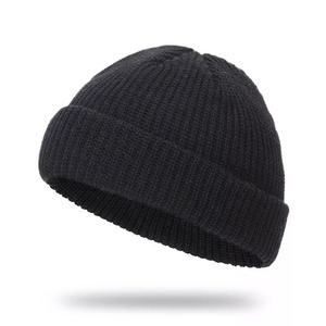 Hot Selling Fashion Winter Casual <b>Warm</b> Outdoor Vintage Jacquard Hand Knitted Solid Thick Skullcap Beanie <b>Hats</b> for Unisex - Product Image 2