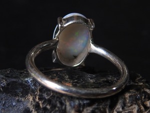 Solid Australian <b>Opal</b> <b>Ring</b>-Multi Fire 925 Sterling <b>Silver</b>-October Birthstone-Prong Setting-Certified-Classic Style-7.5 US - Product Image 4