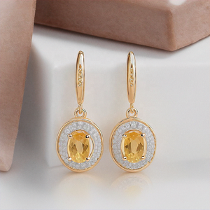 Handmade Stylish Vintage 18K Solid Gold Drop Earrings Pearls <b>Diamonds</b> & Gemstones for Women's <b>Wedding</b> Shades Rose White Yellow - Product Image 3