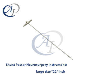 Ensemble de 3 instruments de neurochirurgie manuels en acier inoxydable de haute qualité, type Shunt Passer, tailles 18, 20 et 22 pouces, taille personnalisée, alb - Product Image 3