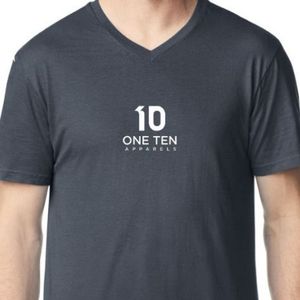Camiseta de Cuello en V para Hombre, Color Gris Oscuro, Ligera, Suave, Transpirable, Manga Corta, Informal, Básica, Mezcla de Algodón, para Uso Diario - Product Image 4
