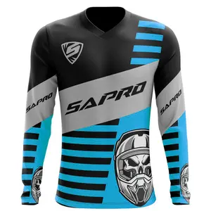 Sublimado Racing Shirts Mx Wear Motocross Gear Auto Racing Wear Hombres Venta al por mayor Hombres de manga larga Motocross Jersey Off Road - Product Image 1