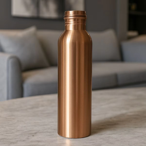 Handmade Pure Copper Yoga <b>Water</b> <b>Bottle</b> <b>Metal</b> Eco-Friendly Dishwasher Safe Customizable Unisex - Product Image 1