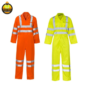 Overoles de Trabajo de Alta Visibilidad, Reflectantes, 100% Algodón, para Seguridad en la Construcción - Product Image 4