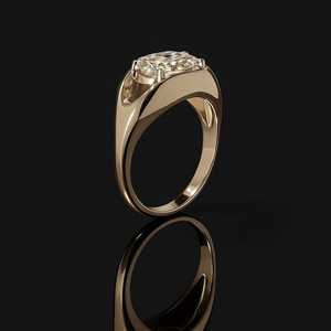 Anillo Solitario de Diamante Ovalado de 1.00CT, Cultivado en Laboratorio, Oro Sólido de 14K, Joyería de Moda para Novia, Regalo para Fiesta de Bodas - Product Image 6