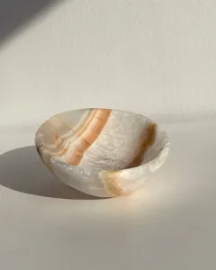 Cuenco de piedra sólida, duradero, de piedra natural, de larga duración, decorativo, reutilizable, sostenible para el hogar, precio al por mayor - Product Image 2