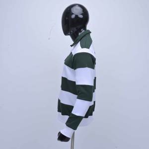 T-shirt de rugby surdimensionné pour homme à manches longues avec appliqué de haute qualité, en coton éponge uni, personnalisable avec logo, vente en gros, style streetwear - Product Image 4