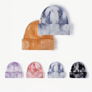 Gorro de Punto Unisex Tie-Dye de Moda 2026, 100% Acrílico, Gorro de Invierno de Estilo Casual para Adultos, 56-58CM - Product Image 1