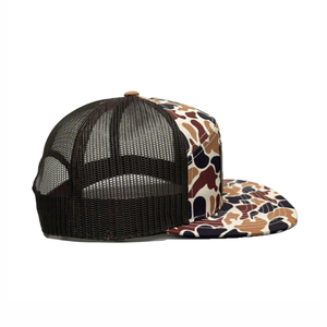 High Quality Leather Patch Flat Brim Camouflage Printing Hunt <b>Cap</b> <b>Camo</b> Trucker Hat Snapback Mesh <b>Cap</b> for Outdoor Hunting <b>Cap</b> - Product Image 2