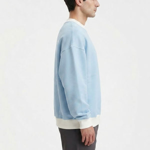 Sweat-shirt épais pour homme en molleton de coton doux, col rond, pull chaud décontracté pour l'hiver, idéal pour les activités quotidiennes en extérieur - Product Image 4