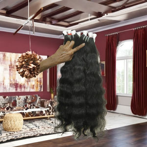 ผมแท้แบบไม่ผ่านกระบวนการผมชาวอินเดีย100% มนุษย์คลื่นธรรมชาติ - Product Image 1