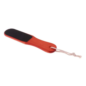Limes à pieds rouges à manche en bois, double face, pour salon de beauté, outils de pédicure, soins des pieds, éliminateurs de callosités - Product Image 2