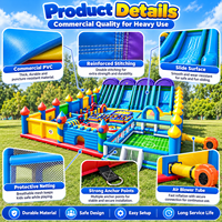 Parcours d'obstacles gonflable géant personnalisé ODM NB-OB055 pour enfants, équipement de terrain de jeu extérieur commercial