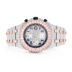 Nouvelle montre de luxe tendance, sertie de diamants de laboratoire VVS et de moissanite, montres fantaisie de luxe faites à la main pour hommes, en stock - Product Image 1