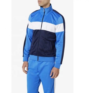 Conjunto Deportivo para Hombre con Bloques de Color, Chaqueta con Cierre y Pantalones Jogger, Ropa Deportiva con Logotipo Personalizado para Entrenamiento, Transpirable, de Poliéster, para Primavera - Product Image 2