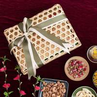 Panier-cadeau en bambou de luxe pour usage industriel et professionnel, avec logo personnalisé, écologique, tissé, pour les fêtes et les festivals