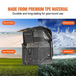 Tappetini Auto SuperCrew per Ford F-150 2015-2024 e Lightning 2022-2024, Design Pieghevole - Product Image 4