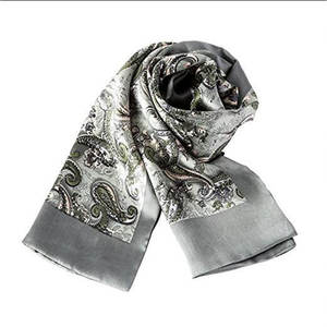 Écharpe en soie légère pour femme, élégante pour les soirées, écharpe en soie minimaliste de couleur unie pour femme - Product Image 2