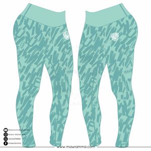 Leggings de yoga Mawra taille haute longueur intégrale avec imprimé camouflage et logo, extensibles dans les quatre sens, en spandex, pour femme - Product Image 5