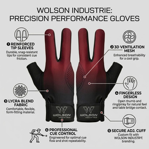 Guantes Profesionales Ligeros de Poliéster/Lycra para Billar y Snooker, Deslizamiento Suave, Ajuste Ajustable para Uso Unisex - Product Image 5