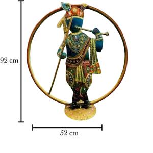 Figura Decorativa Moderna de Krishna en Metal, Adorno de Latón para Mesa, Oficina, Decoración del Hogar e Ideas de Regalo - Product Image 2